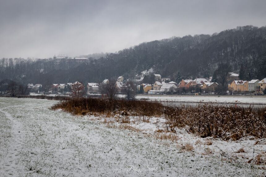 Winterspaziergang Meißen, Elbtal und Schloss Siebeneichen
