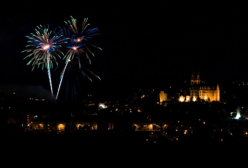 Feuerwerk zum Weinfest Meißen 2015