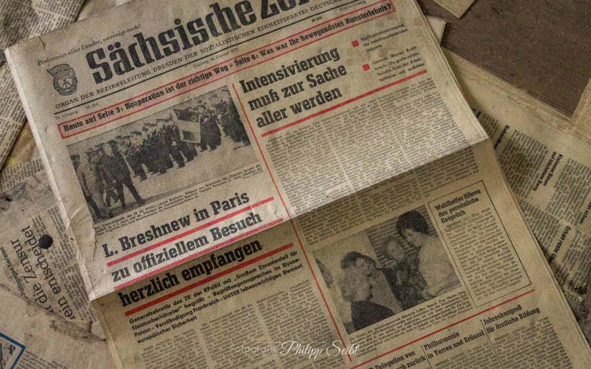 Sächsische Zeitung vom 26. Oktober 1971, L. Breshnew in Paris zu offiziellem Besuch herzlich empfangen