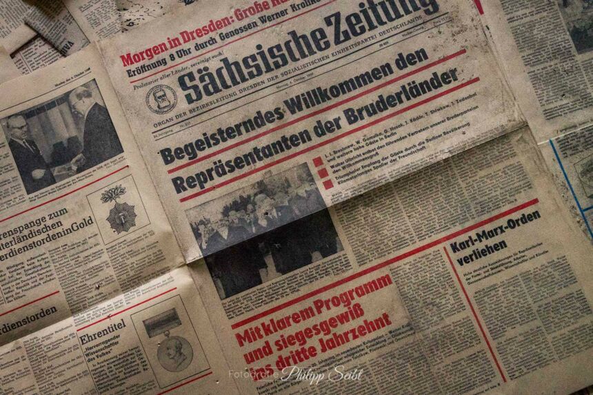 Sächsische Zeitung vom 6. Oktober 1969, Begeistertes Willkommen den Repräsentanten der Bruderländern
