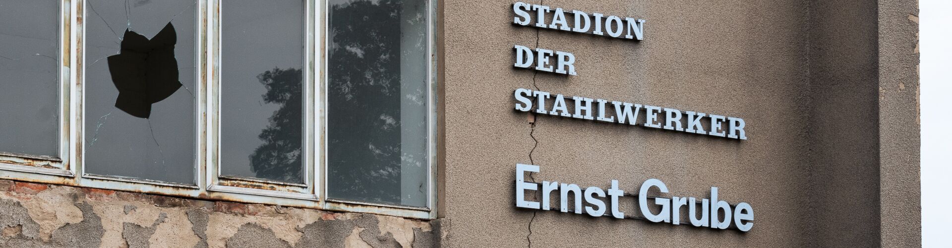 Stadion der Stahlwerker "Ernst Grube" Riesa, Ernst-Grube-Stadion, ehemalige Spielstätte der BSG Stahl Riesa